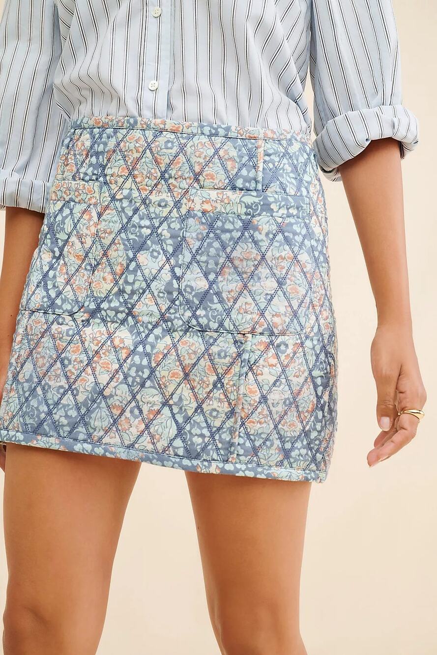 Free People Darla Quilted Mini Skirt - 6